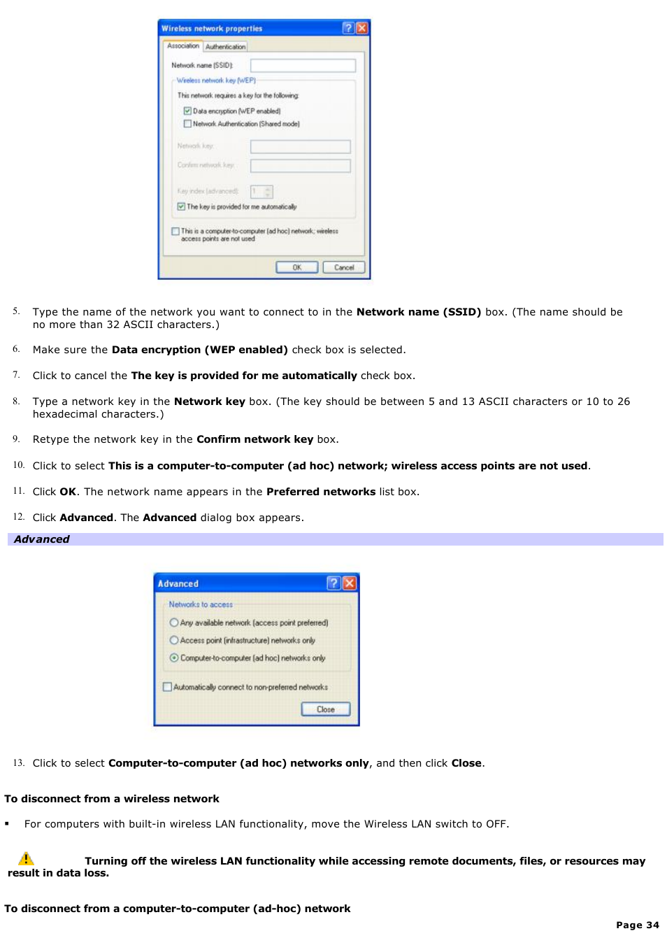 Sony PCG-Z1A User Manual | Page 34 / 164