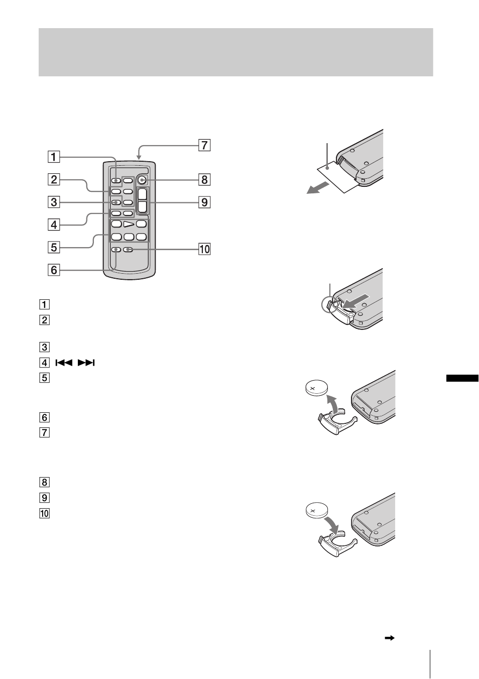 P. 141), Remote commander | Sony DCR-HC30 User Manual | Page 141 / 148
