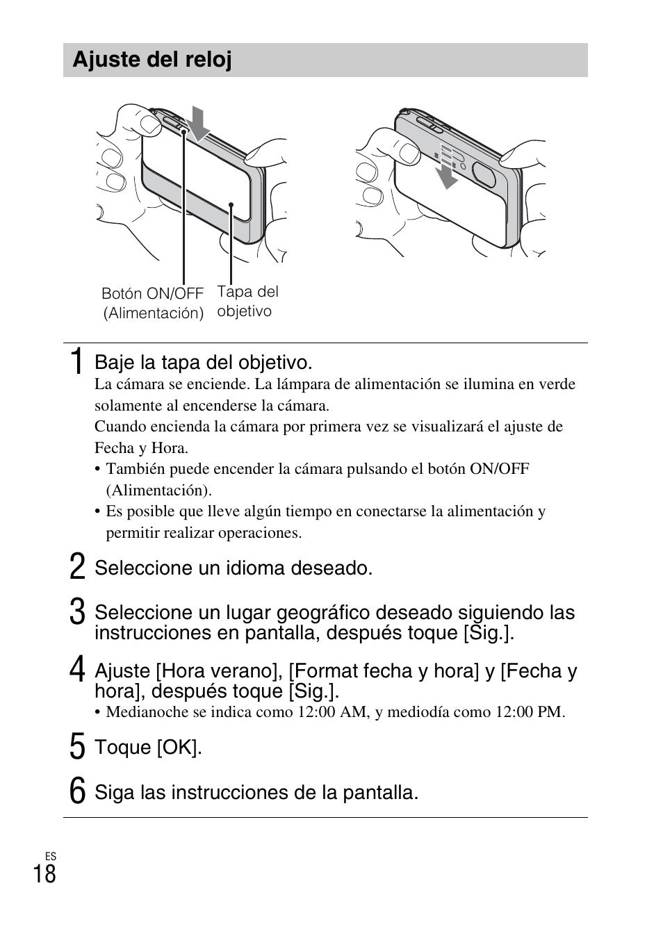 Ajuste del reloj | Sony DSC-TX20 User Manual | Page 52 / 68