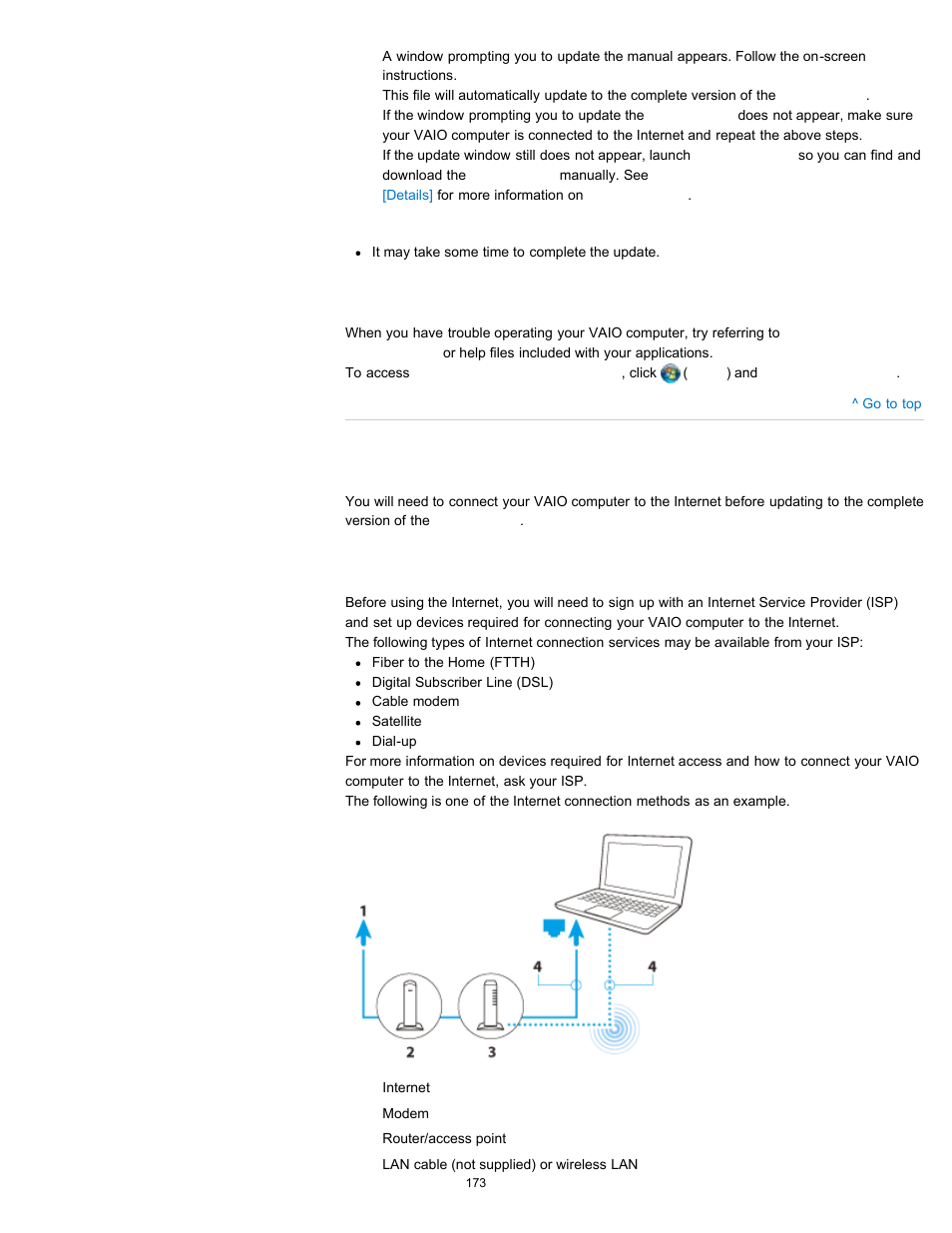 Connecting to the internet, Details | Sony SVL241190X User Manual | Page 173 / 522