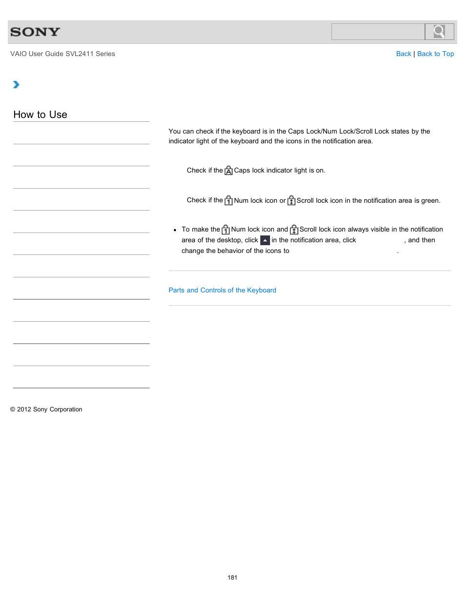 Details, How to use | Sony SVL241190X User Manual | Page 181 / 522