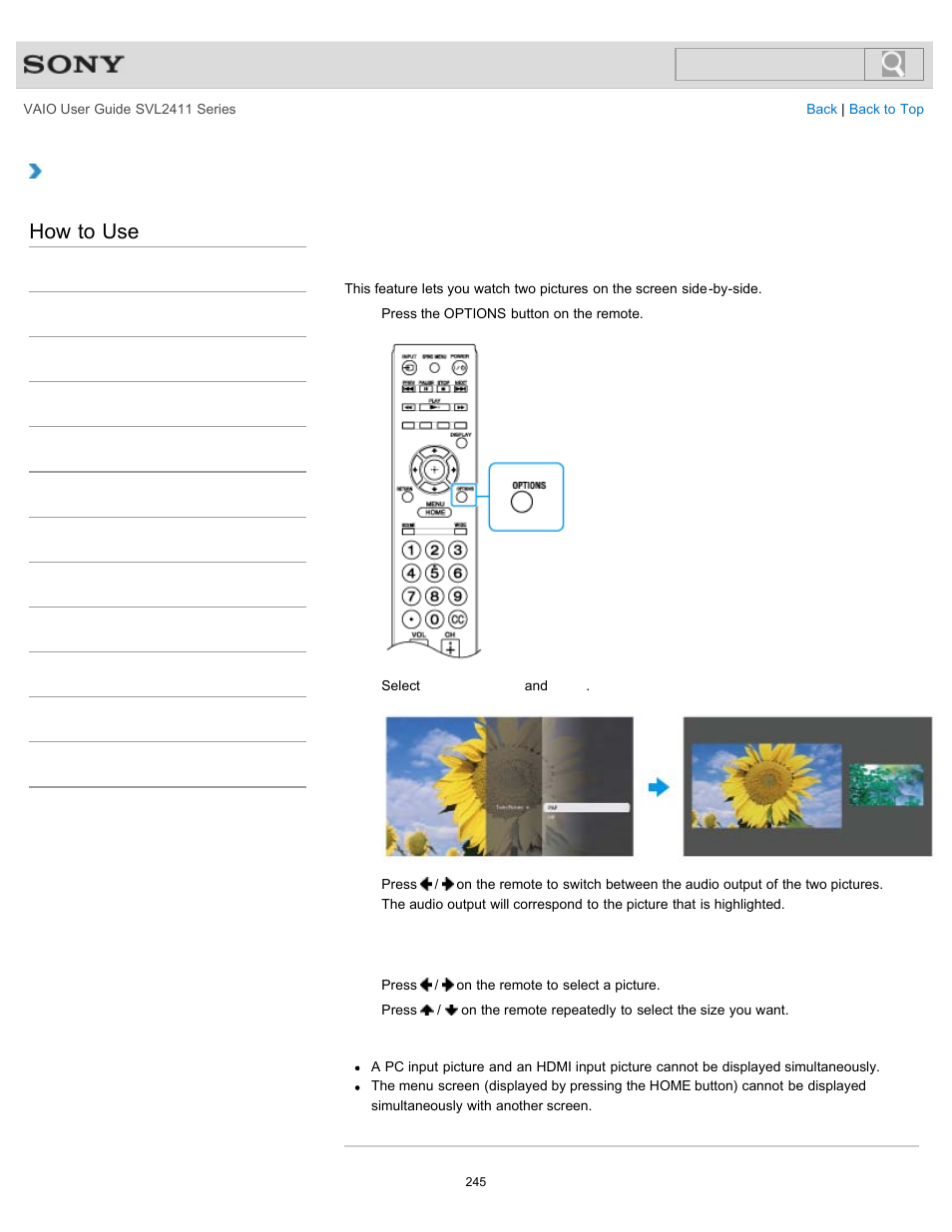 Installed models, How to use | Sony SVL241190X User Manual | Page 245 / 522