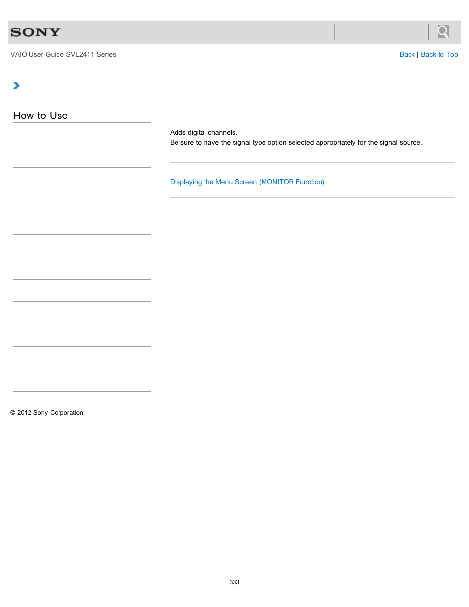 Models, How to use | Sony SVL241190X User Manual | Page 333 / 522