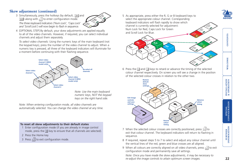 Skew adjustment (continued) | Adder Technology X2 User Manual | Page 23 / 31