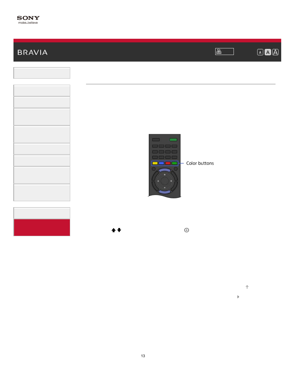 How to use bookmarks | Sony KDL-65W850A User Manual | Page 13 / 249