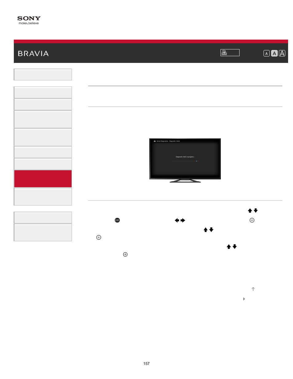 Checking server connection | Sony KDL-65W850A User Manual | Page 157 / 249