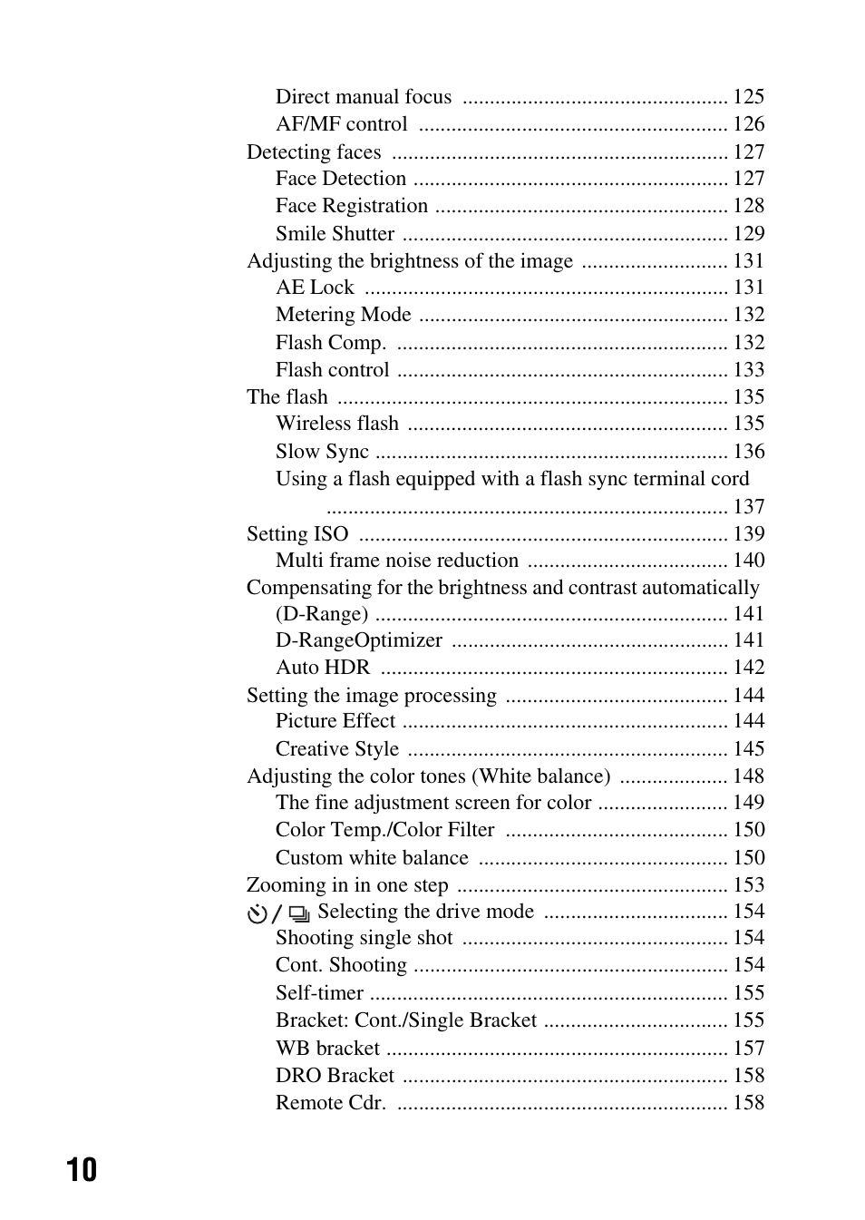Sony SLT-A77VM User Manual | Page 10 / 242
