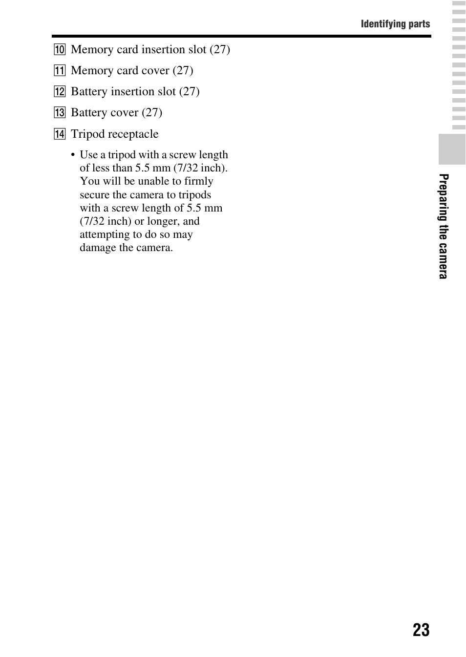 Sony SLT-A77VM User Manual | Page 23 / 242