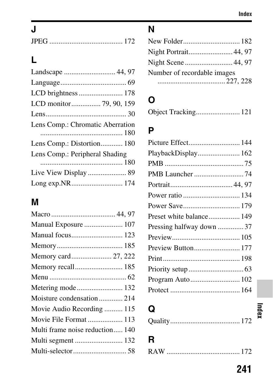 Sony SLT-A77VM User Manual | Page 241 / 242