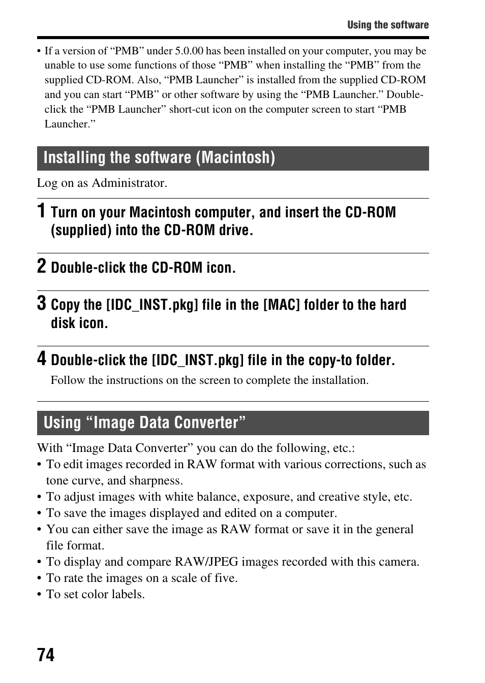 Sony SLT-A77VM User Manual | Page 74 / 242