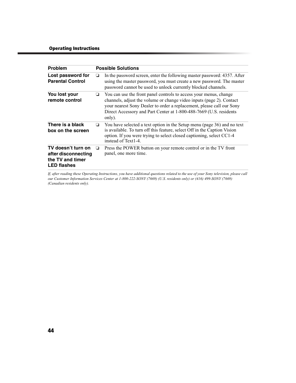 Sony WEGA KV-27FS100 User Manual | Page 52 / 64