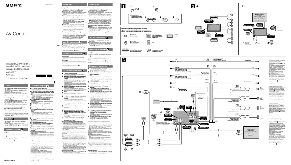 Sony XAV-622 User Manual | 2 pages