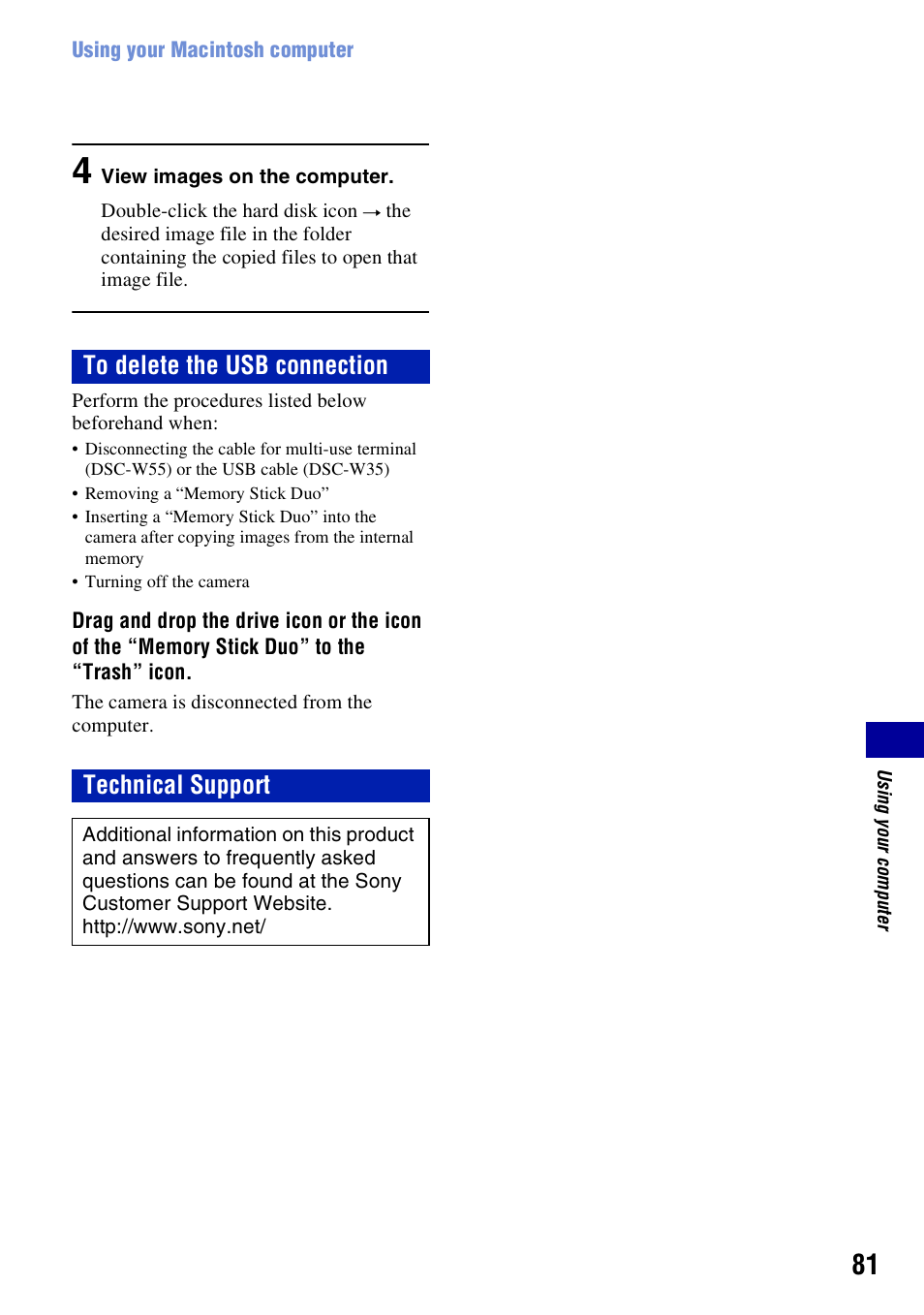 Sony DSC-W55BDL User Manual | Page 81 / 111