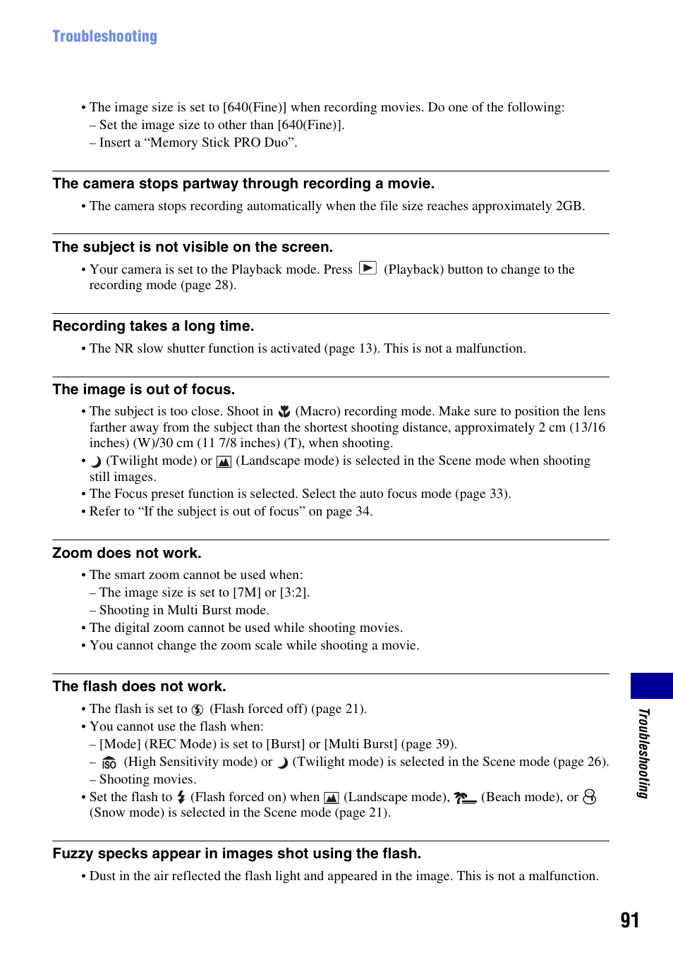 Sony DSC-W55BDL User Manual | Page 91 / 111