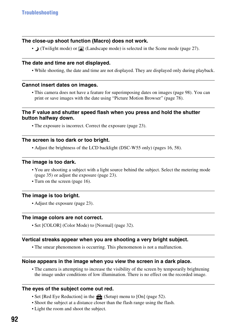 Sony DSC-W55BDL User Manual | Page 92 / 111