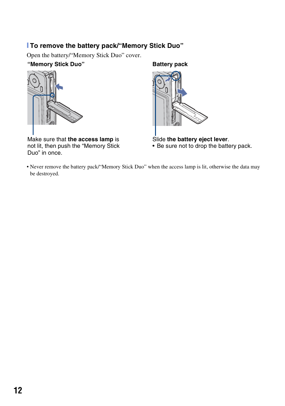 Sony DSC-W55BDLWM User Manual | Page 12 / 64