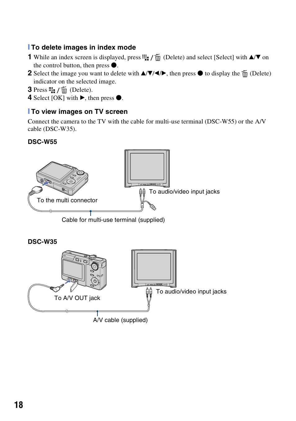 Sony DSC-W55BDLWM User Manual | Page 18 / 64