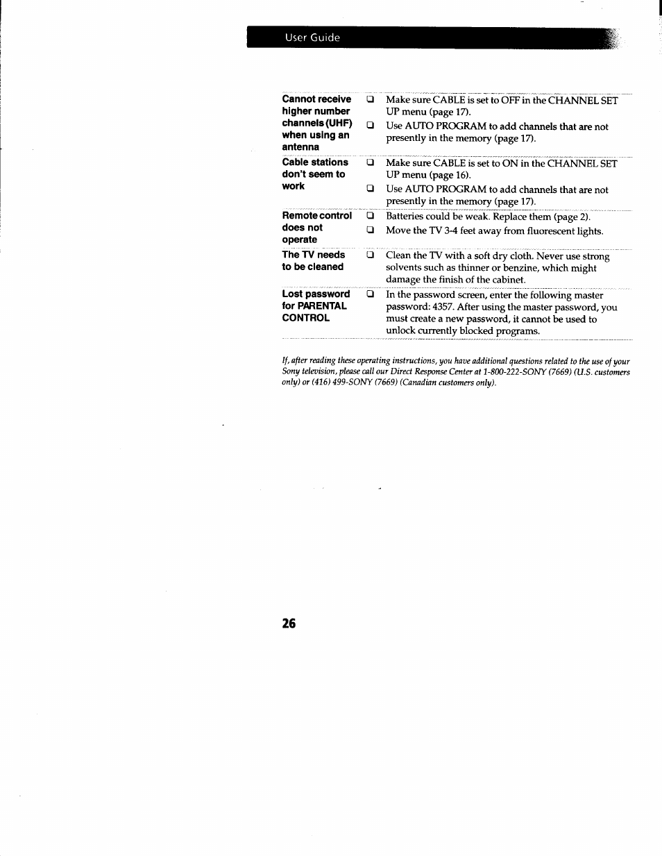 Sony KV-13M52 User Manual | Page 27 / 30