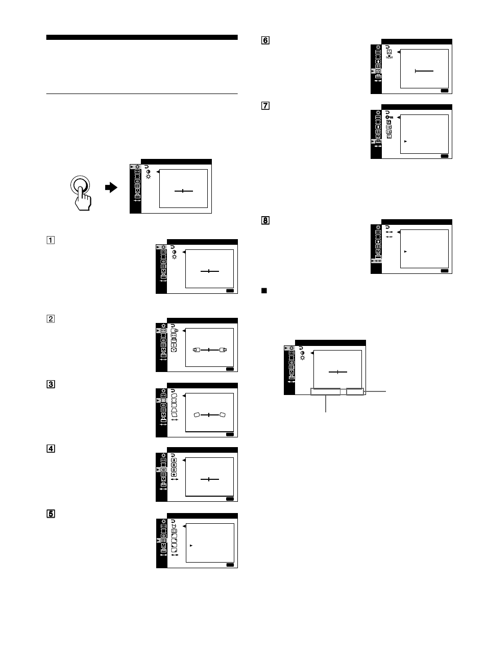 Customizing your monitor, Navigating the menu, Menu | Sony CPD-G420 User Manual | Page 10 / 70