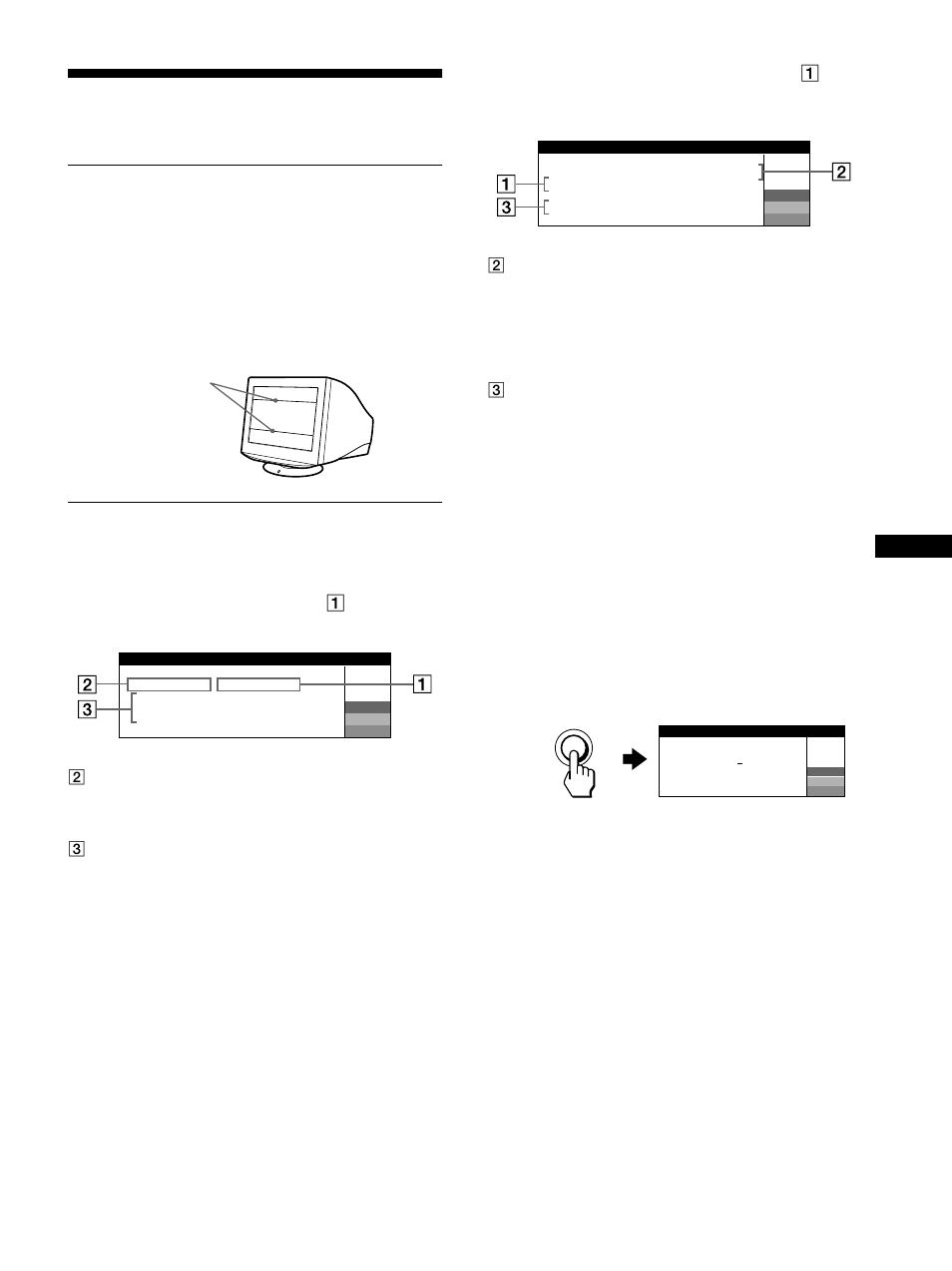 Troubleshooting, If thin lines appear on your screen (damper wires), On-screen messages | Menu | Sony CPD-G420 User Manual | Page 19 / 70