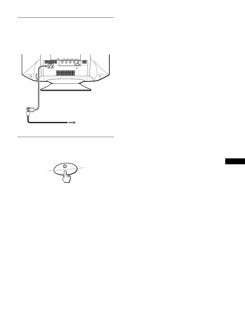 Paso 2: conexión del cable de alimentación, Paso 3: encendido del monitor y el ordenador, Paso 3 | Sony CPD-G420 User Manual | Page 51 / 70