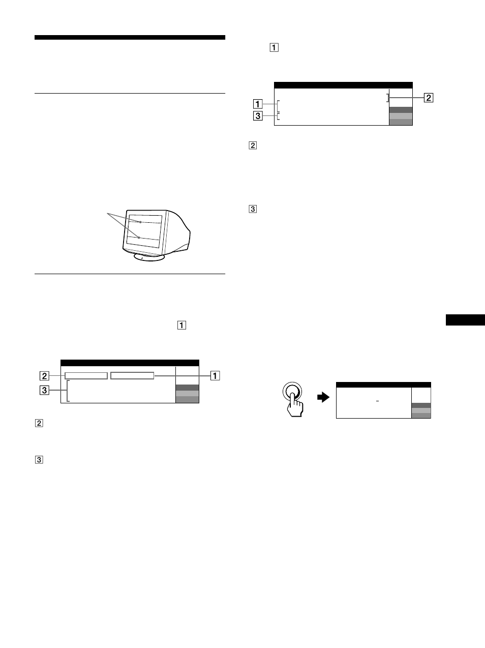 Solución de problemas, Mensajes en pantalla, Menu | Sony CPD-G420 User Manual | Page 63 / 70