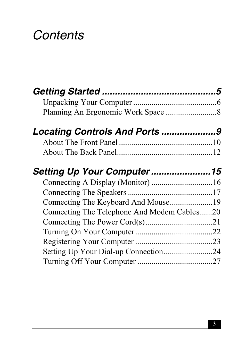 Sony PCV-RX860 User Manual | Page 3 / 80