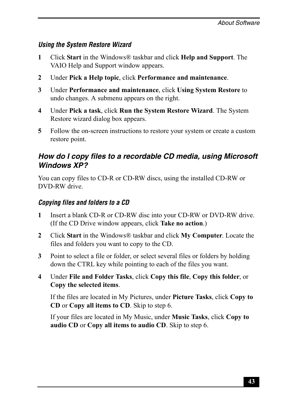 Sony PCV-RX860 User Manual | Page 43 / 80