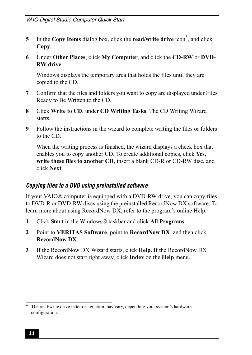 Sony PCV-RX860 User Manual | Page 44 / 80