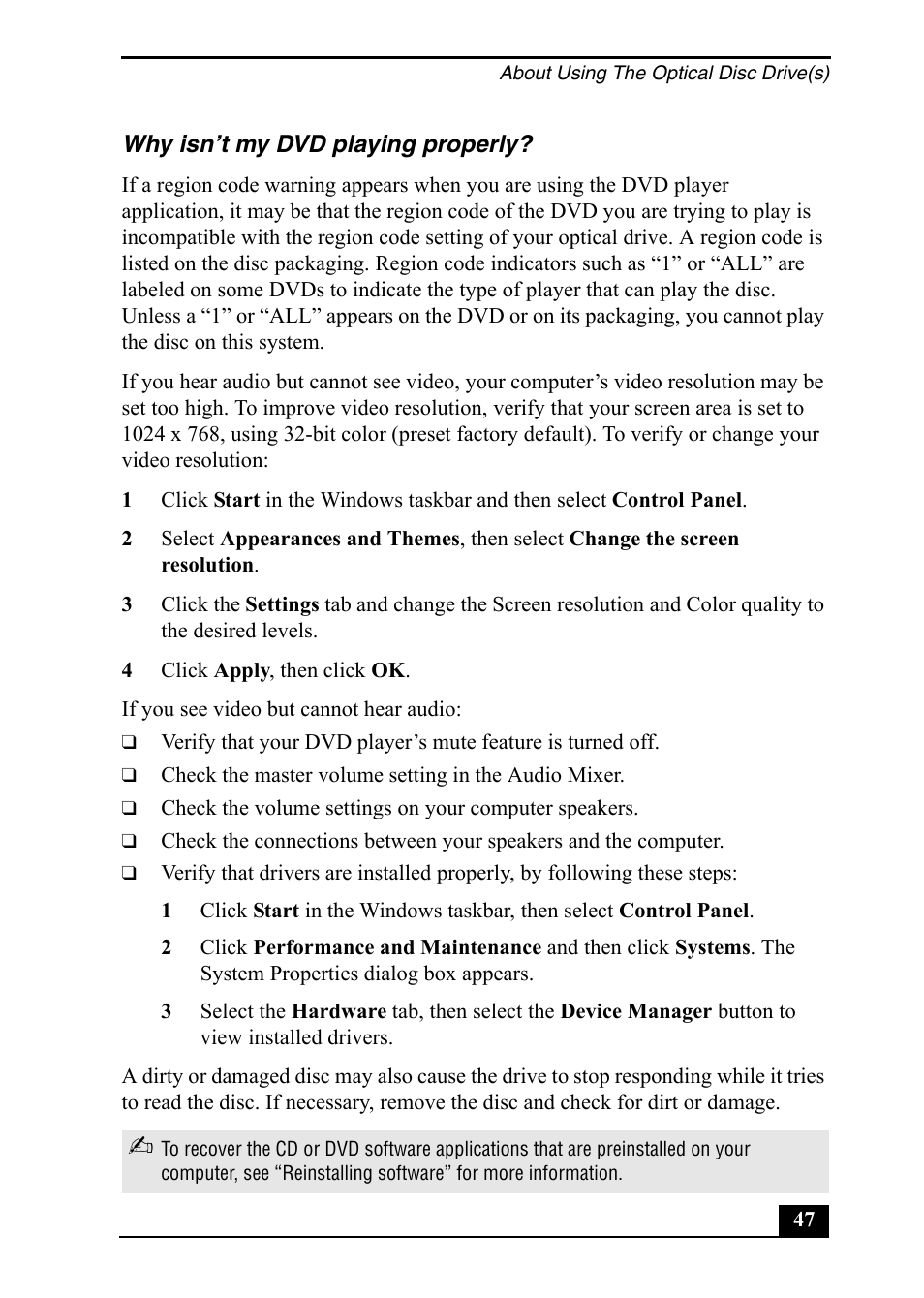 Sony PCV-RX860 User Manual | Page 47 / 80