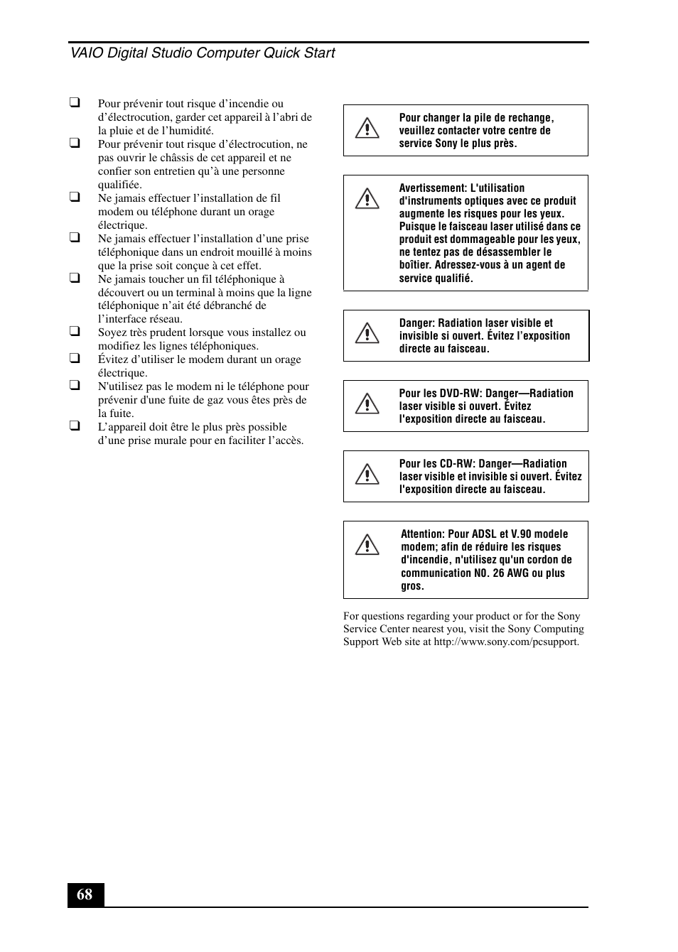 Sony PCV-RX860 User Manual | Page 68 / 80