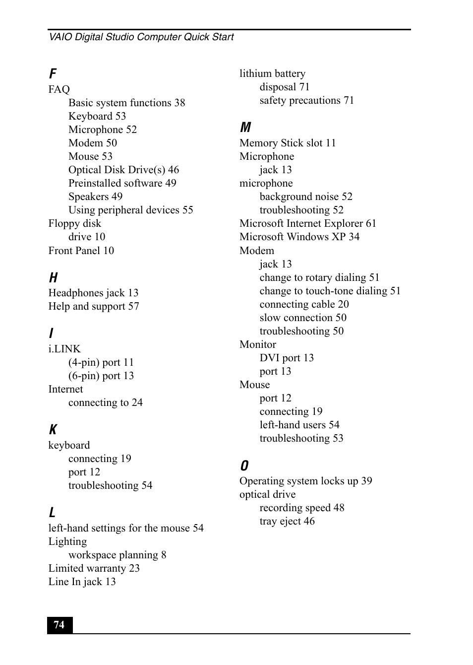 Sony PCV-RX860 User Manual | Page 74 / 80