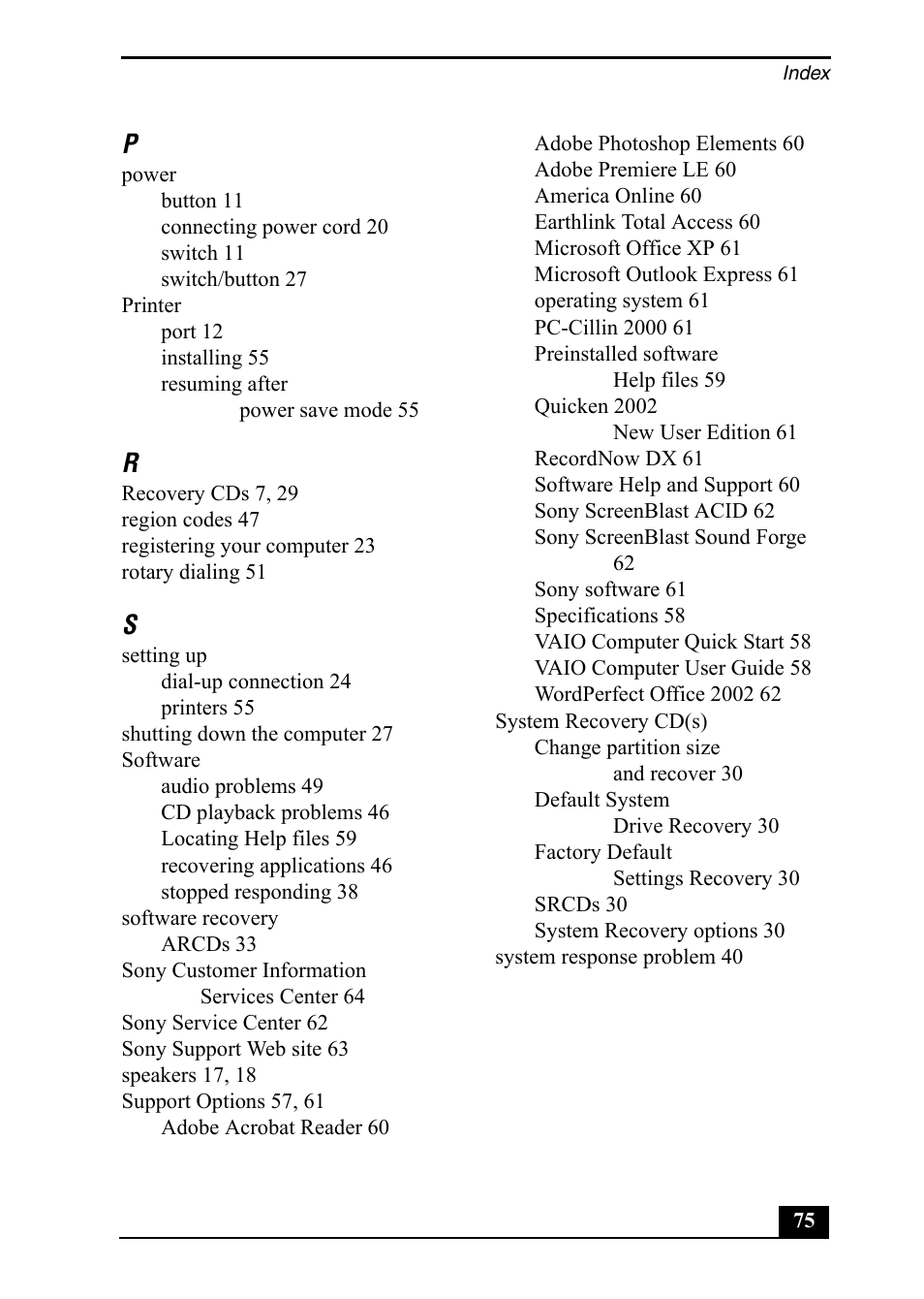 Sony PCV-RX860 User Manual | Page 75 / 80