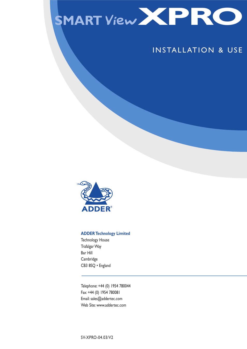 Xpro, Vviie ew w, Smart | Adder Technology 2XPRO User Manual | Page 78 / 78