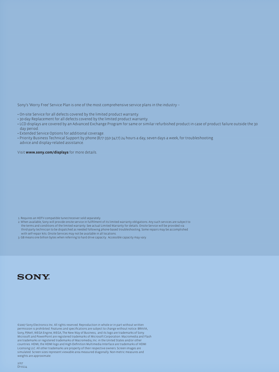 Sony FWD-50PX1 User Manual | Page 12 / 12