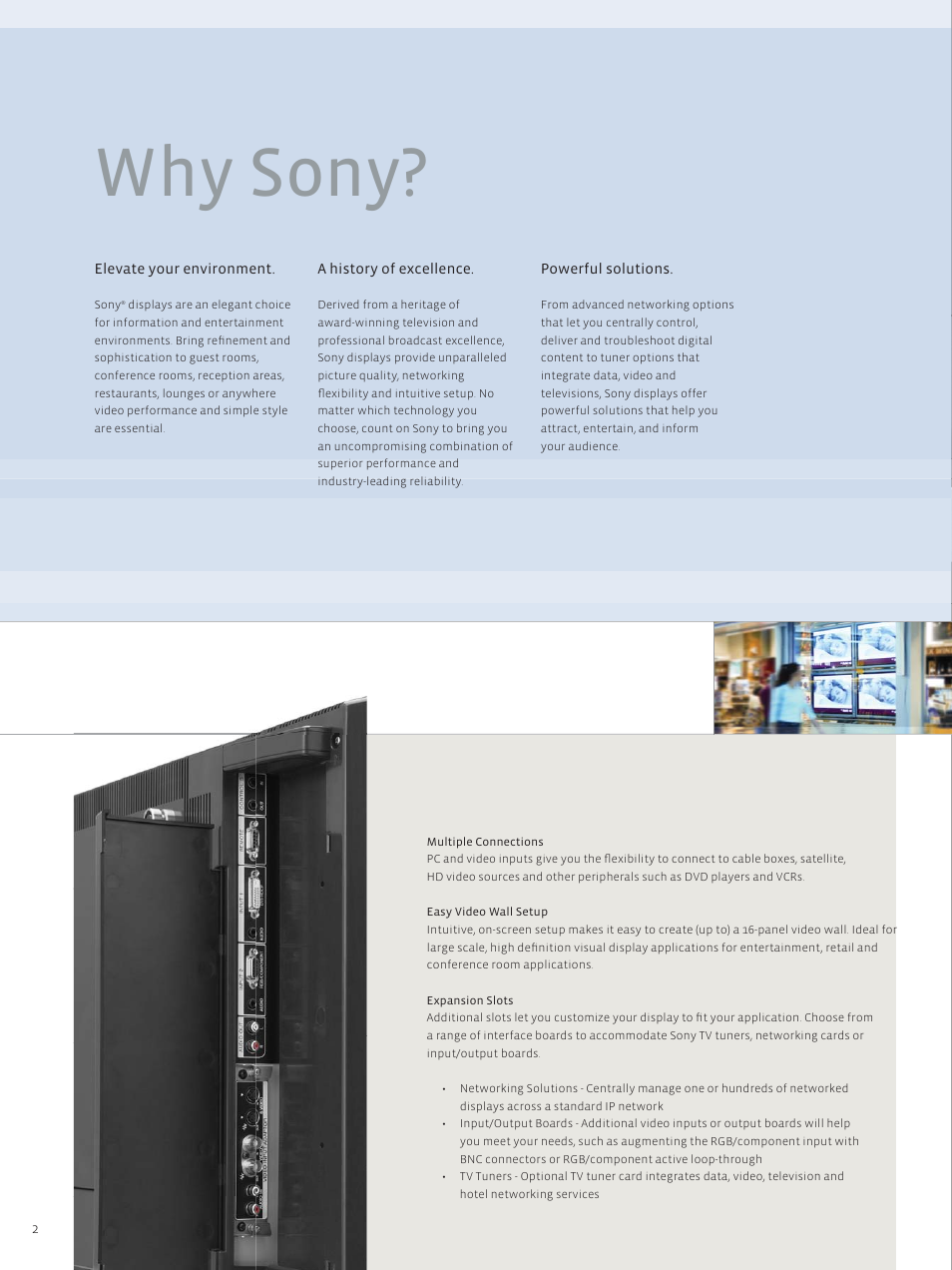 Why sony | Sony FWD-50PX1 User Manual | Page 2 / 12