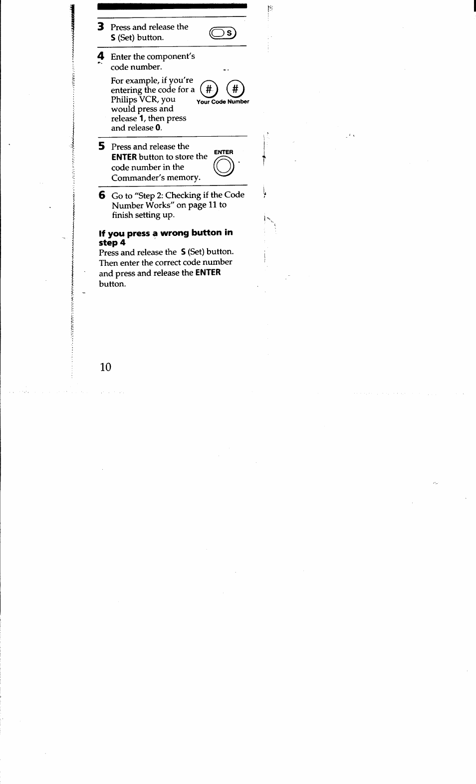 If you press a wrong button in step 4 | Sony RM-V15 User Manual | Page 10 / 28