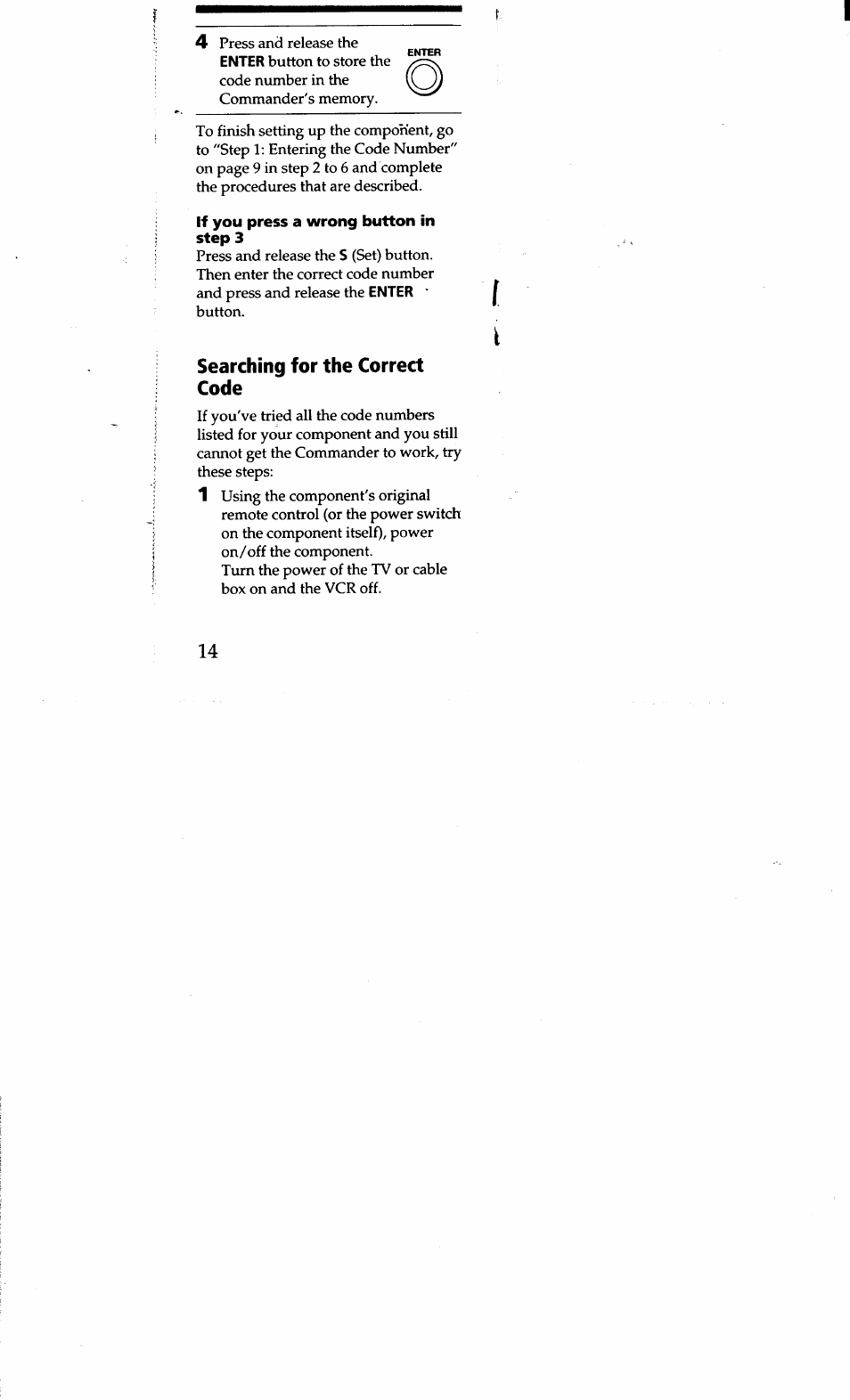 If you press a wrong button in step 3 | Sony RM-V15 User Manual | Page 14 / 28