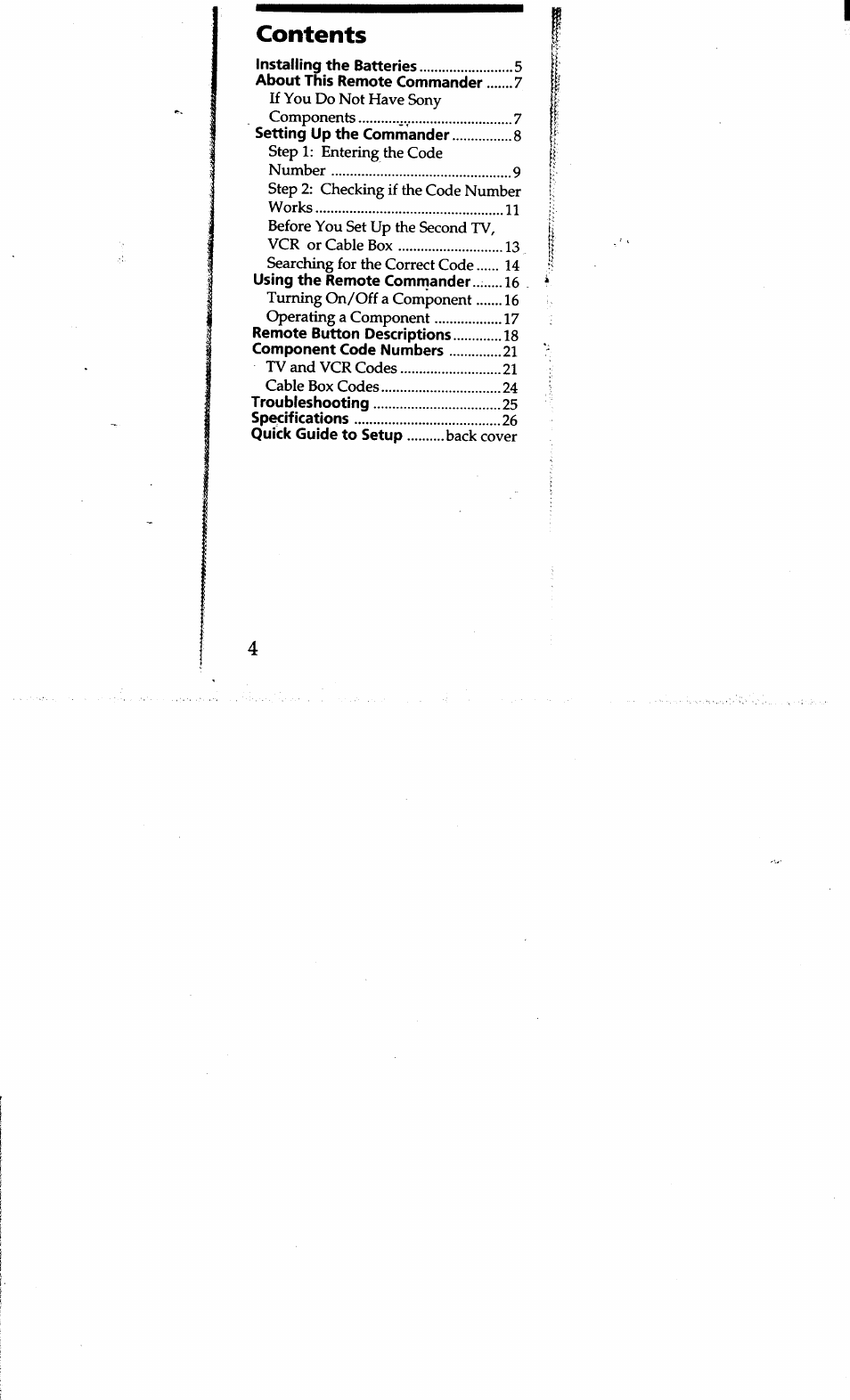 Sony RM-V15 User Manual | Page 4 / 28