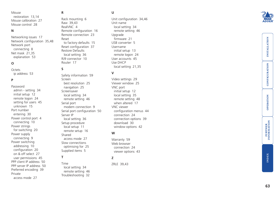 Adder Technology AdderLink IP User Manual | Page 64 / 64