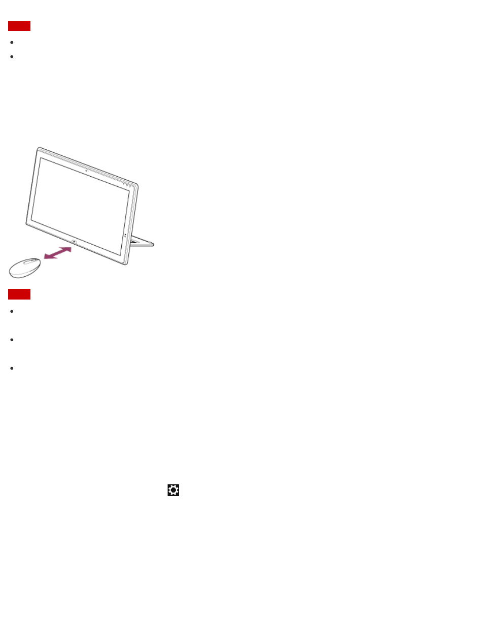 About the usage environment for the mouse | Sony SVT212190X User Manual | Page 102 / 233