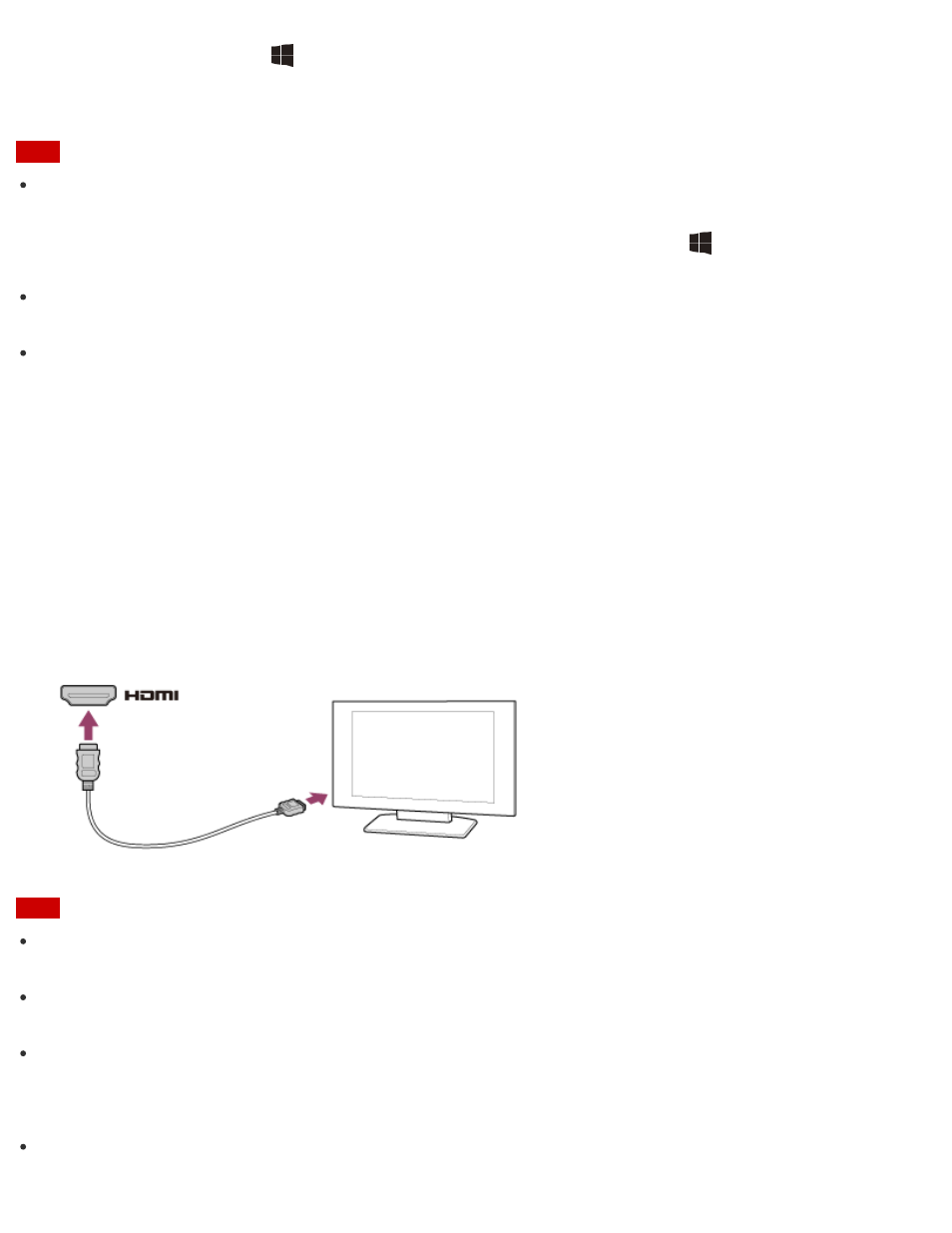 Connecting a tv with an hdmi input port, Connecting a tv with an, Hdmi input port | Sony SVT212190X User Manual | Page 118 / 233