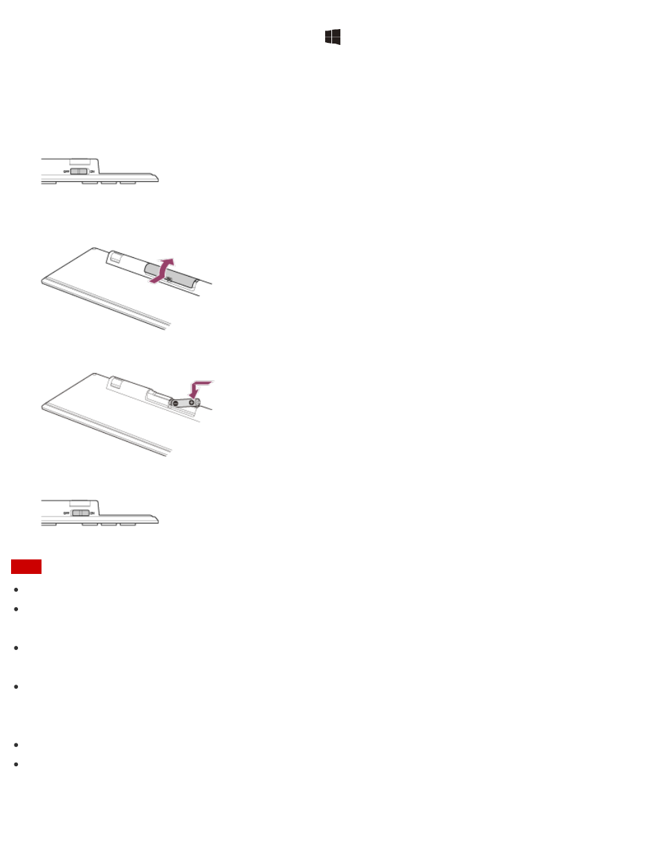 Replacing the aa battery of the keyboard | Sony SVT212190X User Manual | Page 173 / 233