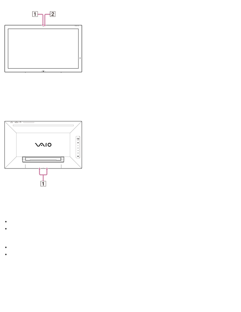 Notes on the built-in camera, Care and cleaning of the built-in camera | Sony SVT212190X User Manual | Page 175 / 233