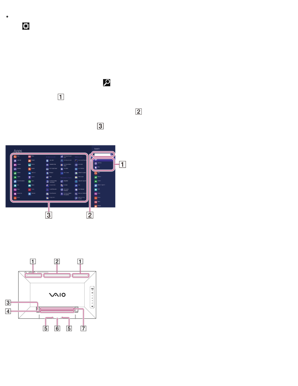 Parts and controls on the back | Sony SVT212190X User Manual | Page 42 / 233