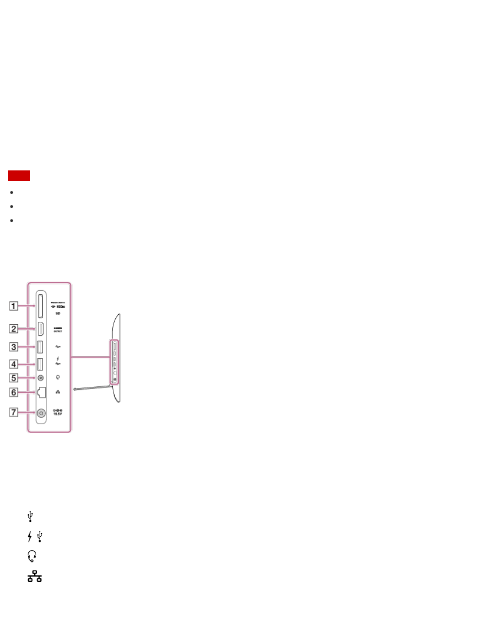 Parts and controls on the sides | Sony SVT212190X User Manual | Page 43 / 233