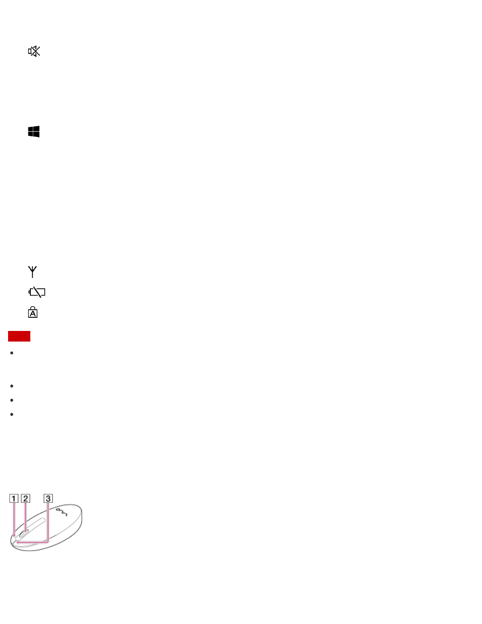 Parts and controls of the mouse | Sony SVT212190X User Manual | Page 46 / 233