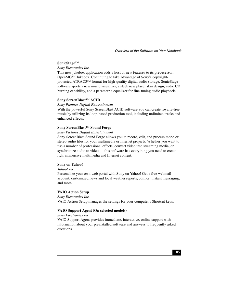 Sony PCG-R505DLP User Manual | Page 105 / 149