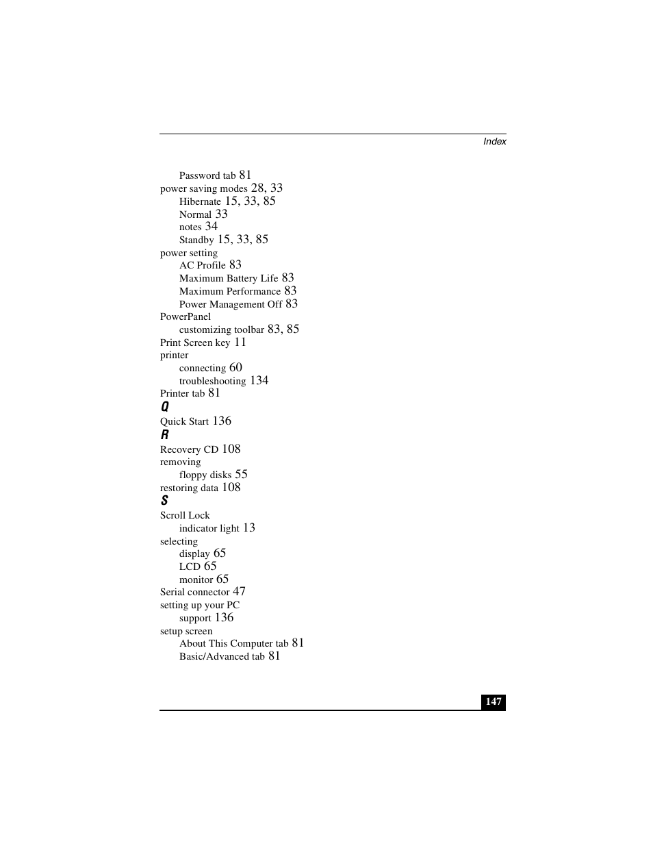 Sony PCG-R505DLP User Manual | Page 147 / 149