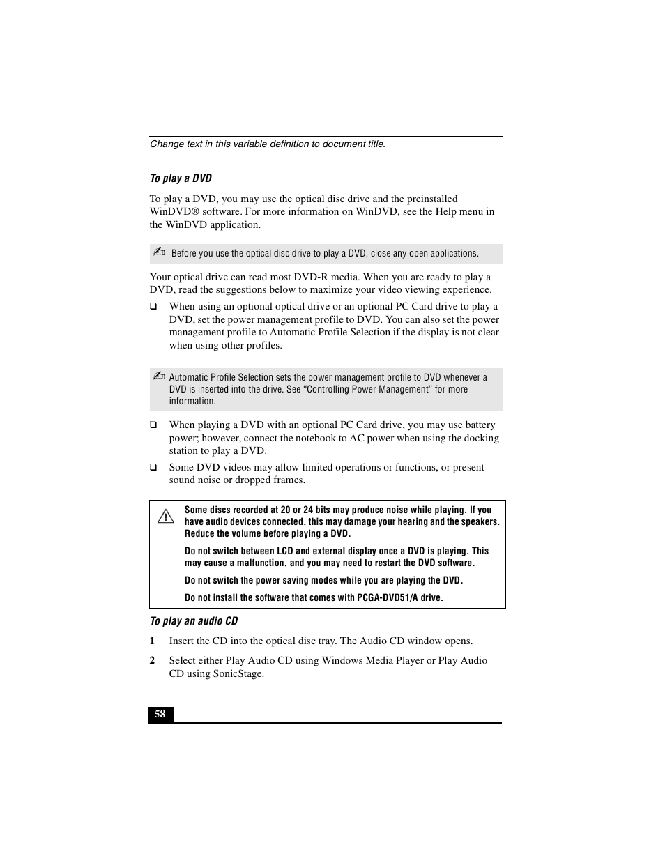 Sony PCG-R505DLP User Manual | Page 58 / 149